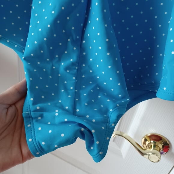 Catalina Blue White Polka Dot Swimwear Size 3X - Picture 10 of 15